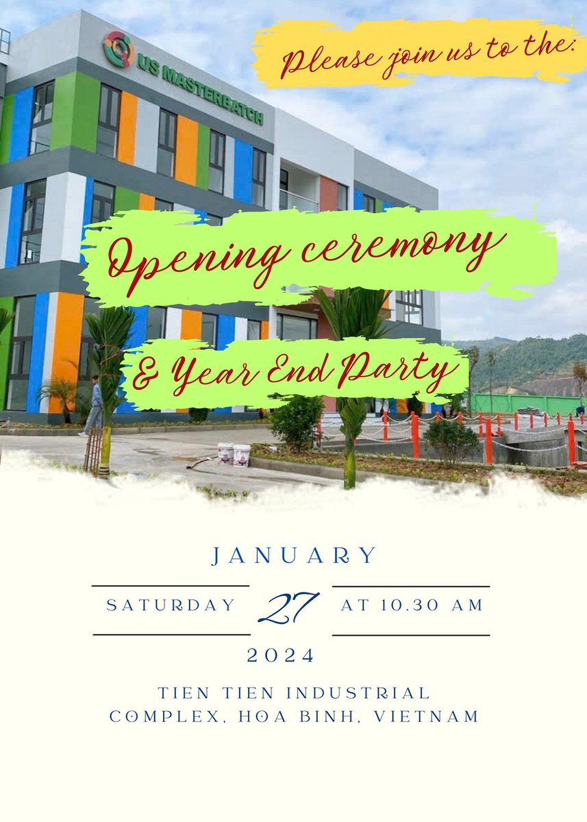 Neil_plastic's tweet image. Welcome all to our Third Factory Opening Ceremony and Year End Party!! US MASTERBATCH JSC
#YEP #pvccompound #usmasterbatch #plasticmaterial