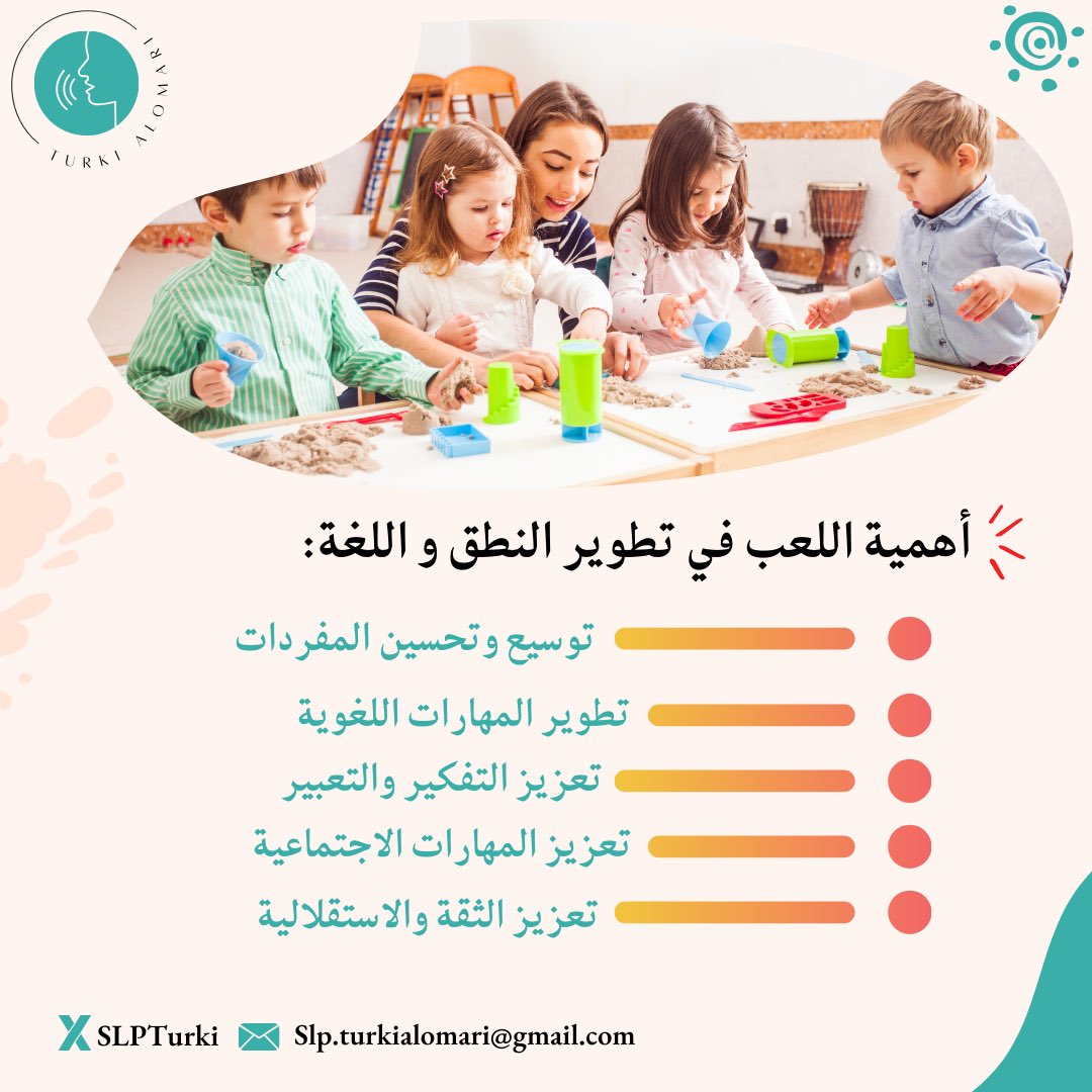 SLPTurki's tweet photo. أهمية اللعب في تطوير النطق واللغة : 

•
•
#اخصائي_تخاطب https://t.co/2EeNQ82lGQ