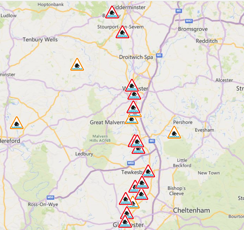 EnvAgencyMids's tweet image. It may be an improving weather picture across the #Midlands but #FloodWarnings are still in place in parts of the #RiverSevern and the #RiverTrent

Levels on the country's longest (Severn) and third longest (Trent) rivers remain high so stay #FloodAware

check-for-flooding.service.gov.uk