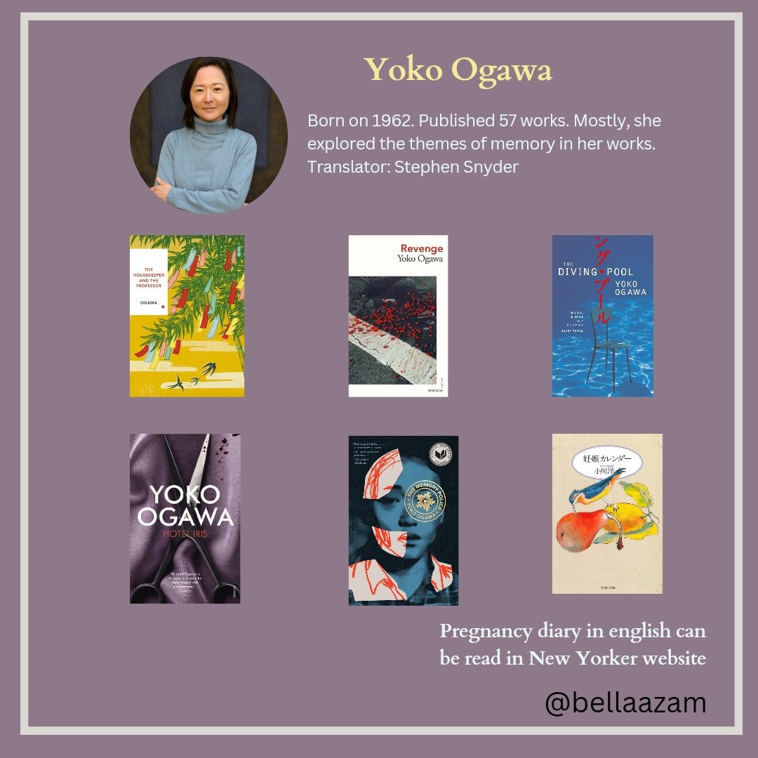literaturebells's tweet photo. Japanese Author &amp; the list of books thats available in English. If you want to read them, highly suggest Yuko Tsushima for melancholy, Sayaka Murata for the unhingedness, Yoko Ogawa is human psyche, Masako Togawa for feminism, Natsuo Kirino for the rage &amp; gore https://t.co/mV3L7B8iX4