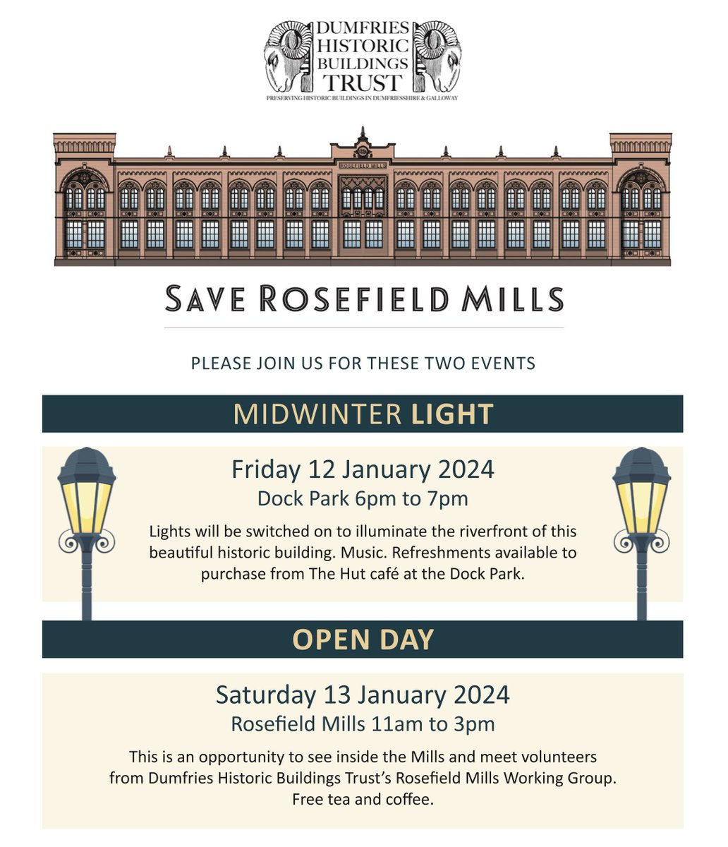 Heritage Network (@heritage_net_uk) on Twitter photo Join <a href="/DumfriesTrust/">DumfriesHBTrust</a> this week at Rosefield Mills, Dumfries on Friday 12th January at 7pm for Midwinter Light switch on and for an Open Day on Saturday 13th of January to get to explore inside the building Join <a href="/DumfriesTrust/">DumfriesHBTrust</a> this week at Rosefield Mills, Dumfries on Friday 12th January at 7pm for Midwinter Light switch on and for an Open Day on Saturday 13th of January to get to explore inside the building