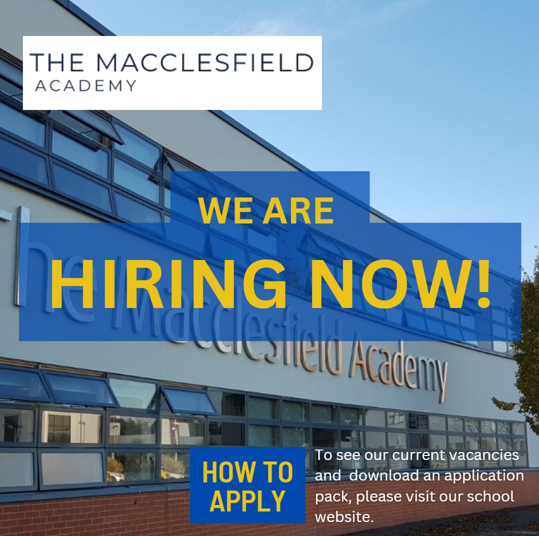 We are seeking to recruit a Teacher of Computer Science to join our dedicated team here at The Macclesfield Academy Visit our website for more information on our latest vacancy 👇 mynewterm.com/jobs/137064/ED… #Learningaboveall #AcademicExcellence #KnownandValued