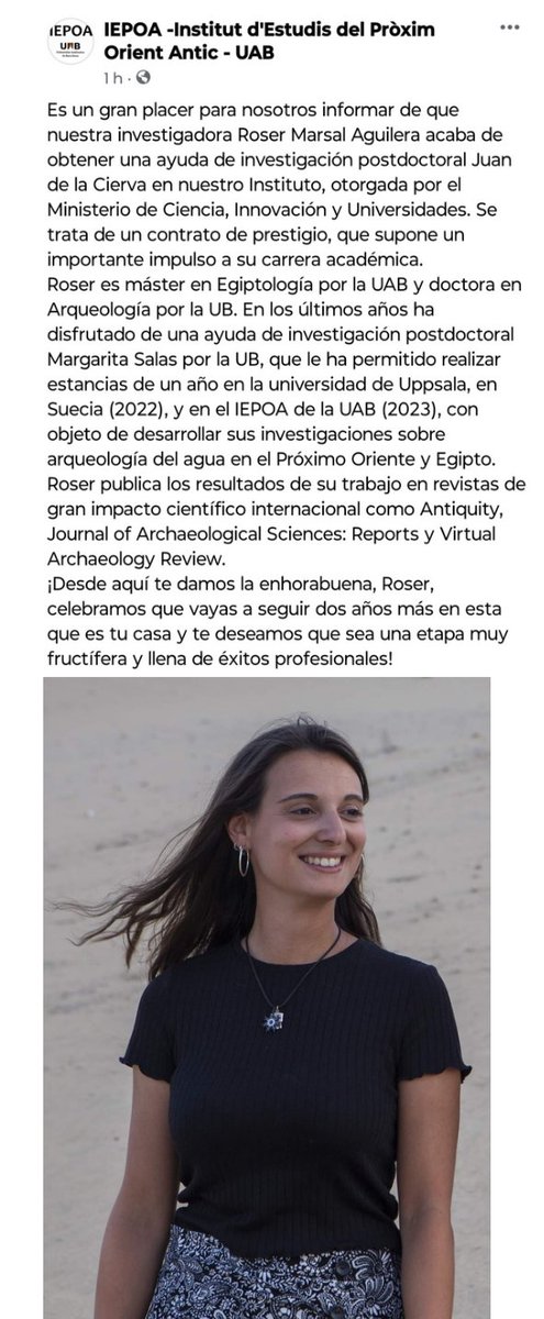 RoserMarsal's tweet photo. ¡No se puede empezar mejor el 2024! @IEPOA_UAB @UABBarcelona  @CAEMdepUAB #waterarchaeology #egyptology #JdC https://t.co/dioAiFMV9o