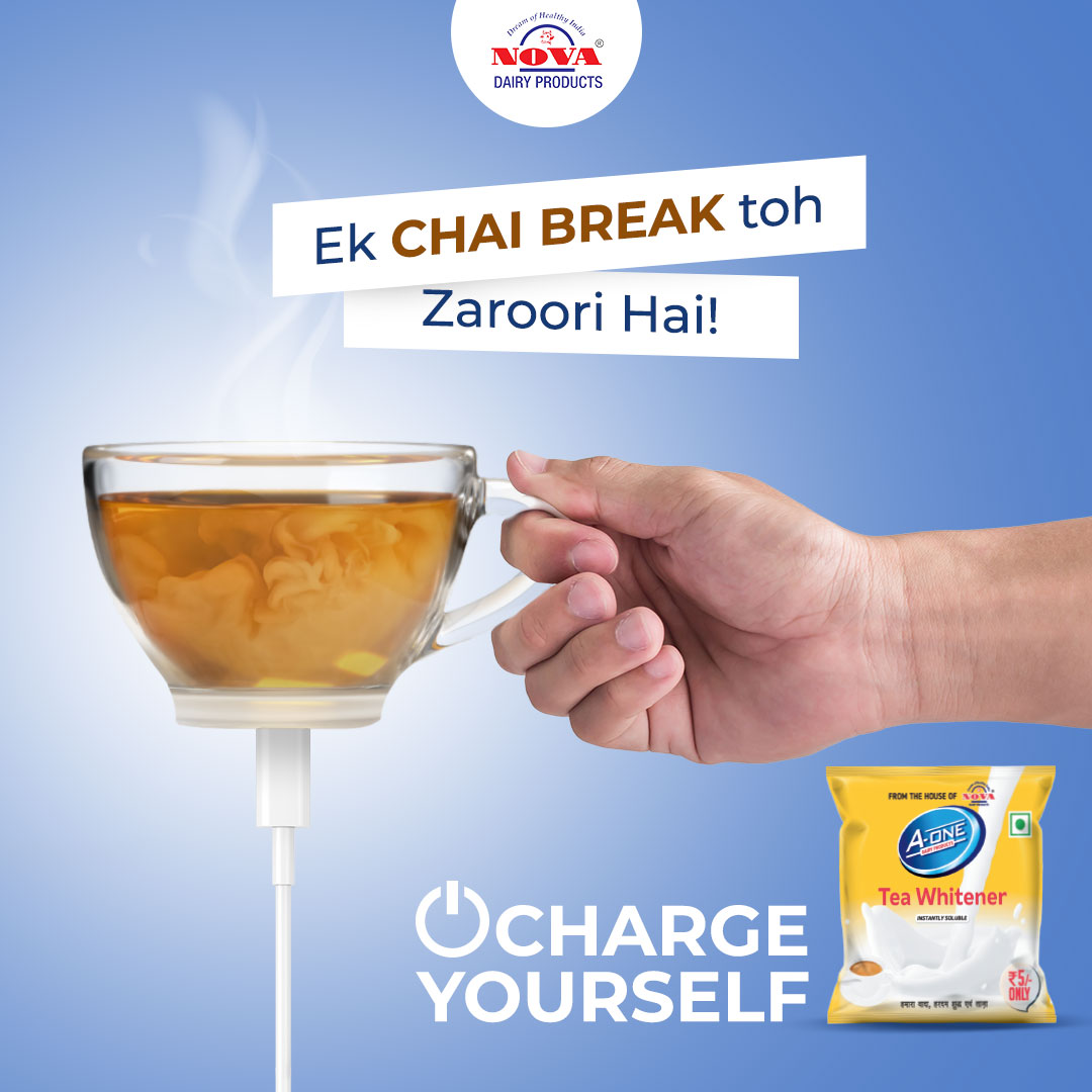 novadairy's tweet photo. Monday Blues may kick in hard! Shaam ko ek Chai Break toh zaroori hain! ;)

#novaDairy #mondaytea #dairypowder #teawhitener https://t.co/0b8gzCaeRl