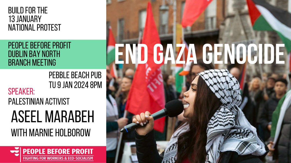 mulvanypeopleb1's tweet image. Important meeting coming up!

 We will be hearing from Palestinian activist #Aseel about the ongoing genocide by the state of Israel. 

Pebble Beach clontarf 8pm Tues 9th of Jan. 

@ipsc48