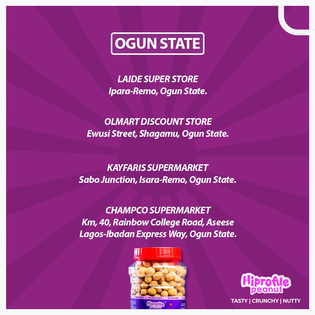 HiprofilePeanut's tweet photo. Happy new year fam.
Hiprofile Peanut Burger is closer to you than you ever imagined.

Get your favorite Peanut Burger snack from the following stores

🤌🎉 https://t.co/6X5NE2gV3D