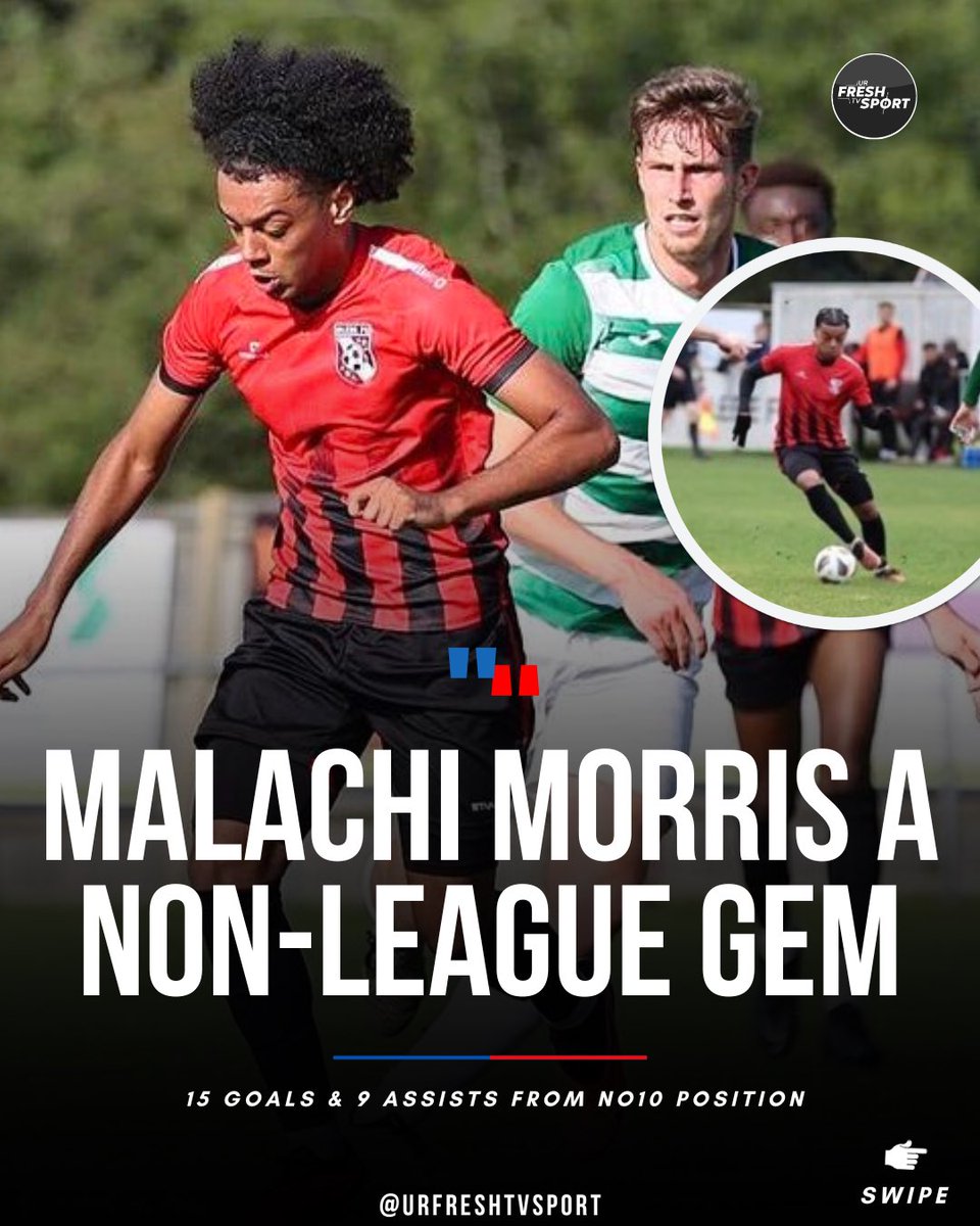 urfreshtv_sport's tweet photo. A NON-LEAGUE GEM: MALACHI MORRIS 💎

The 21 year old has been in good form this season at @glebefootball with 15 goals &amp; 9 assist from the no10 position 🥶 @10morriss 

Which other talents should we highlight? https://t.co/7cndnUOlGN