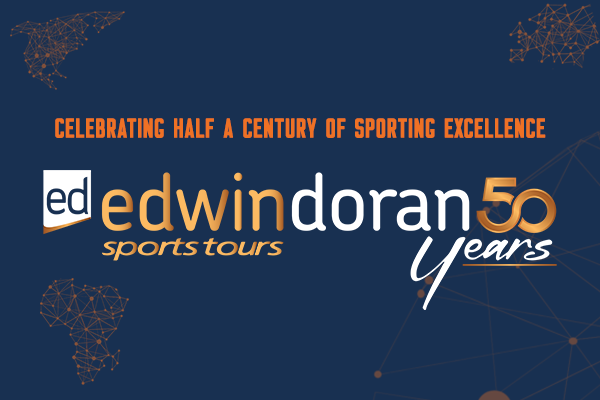 We turn 50 this year and would like to celebrate with all of you!

Keep an eye on our website and social media this year. We have lots in store, including events and competitions.

Thanks for making all of this possible. Edwin Doran Sports Tours, part of your team since 1974.