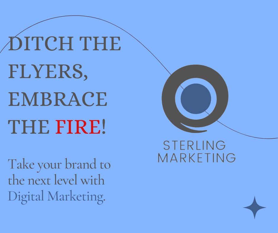 Ditch the flyers, embrace the fire! Unleash your brand with digital marketing.
#ditchtheflyers #embracefire #digitalmarketingrevolution
#brandunleashed #reachtheworld #makeadifference 📷
#growyourbusiness #connectwithcustomers #dataispower