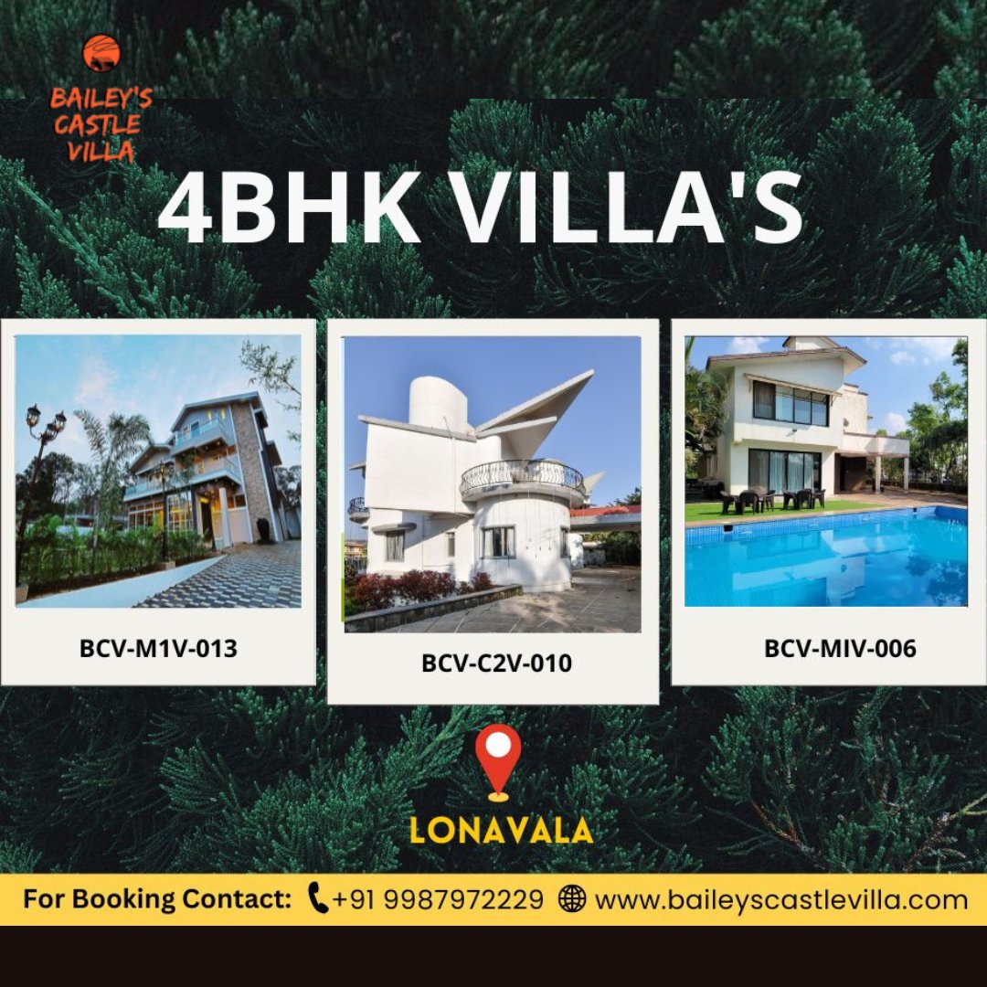 ⛰Book Your Holiday in Lonavala
📞 +91 9987972229
🔍baileyscastlevilla.com
 Follow @baileyscastlevilla
 #poolpartyvilla #privatepoolvilla #lonavalavilla #lonavala #khandala #privatevilla #holidaydeals #villa #baileyscastlevilla #VihaanVilla #stayinvilla #bestvilla #4bhkvilla