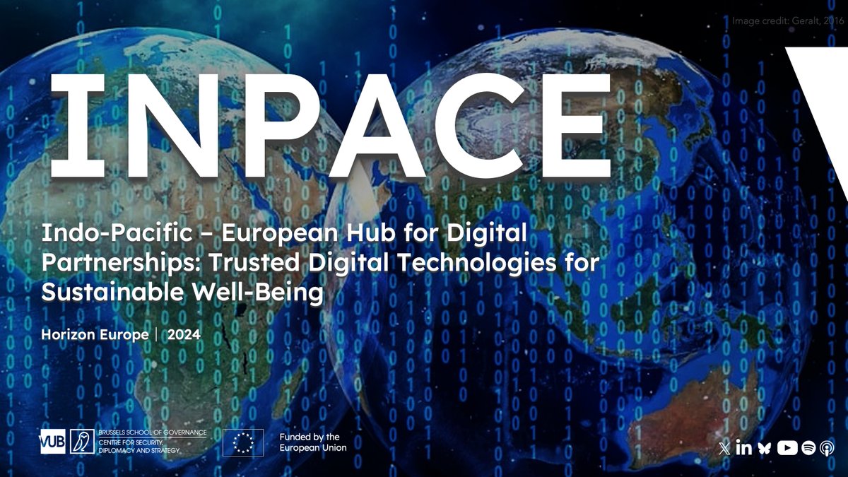 CSDS_Brussels's tweet photo. 🛠️ New project❗️
A new year brings new projects! In 2024 we are pleased that @EPejsova will be leading CSDS' contribution to the #INPACE project on digital partnerships, Europe and the Indo-Pacific. Lots of activities planned. Stay posted!
Learn more🔸 https://t.co/F7dBHxnMx0 https://t.co/FfQLNwM4dm