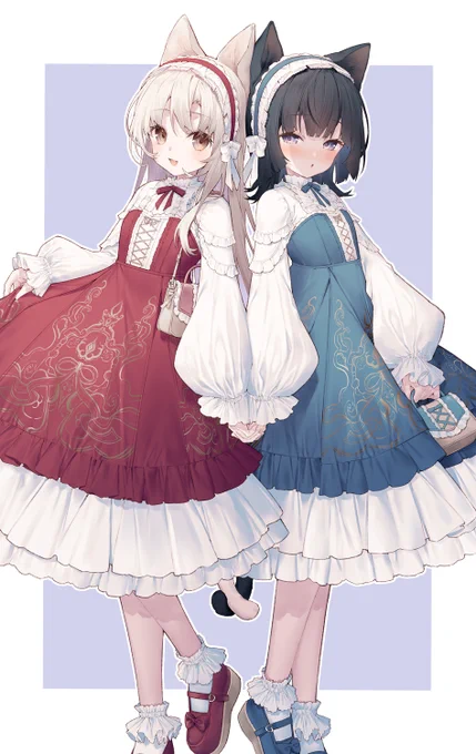 ロリータこねこのおそろいデートコーデ 
