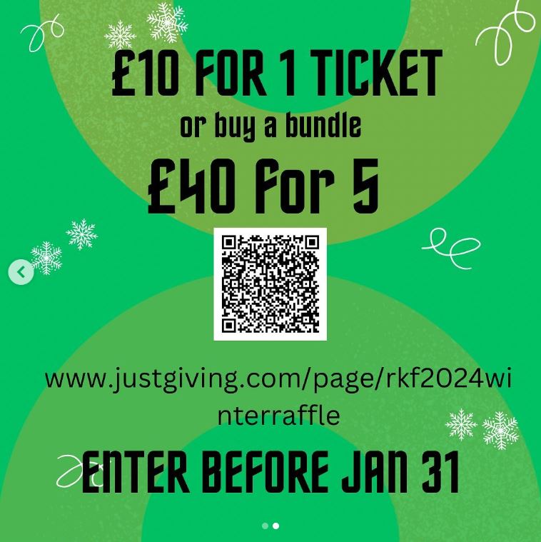 rkfoundation1's tweet photo. 🚨 ‼️ There is still time to enter into our fundraising raffle! We have some amazing prizes from:
@WMGallery 
@sohotheatre Walthamstow
@E17Wetlands 

Get your tickets🎟️before Jan 31st to be in with a chance to win!

Head to https://t.co/HJqVNZwfEZ to enter

#walthamstow https://t.co/wy0ksOaLxF