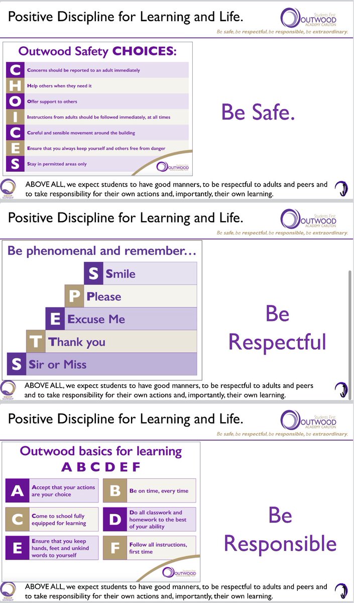 OACarlton's tweet photo. It has been lovely to welcome all students back today. All students had an assembly on #BeSafe #BeResponsible #BeRespectful #BeExtraordinary with a follow up tutor time activity planned to remind of expectations at #OACA https://t.co/QvVZKNh8Nr