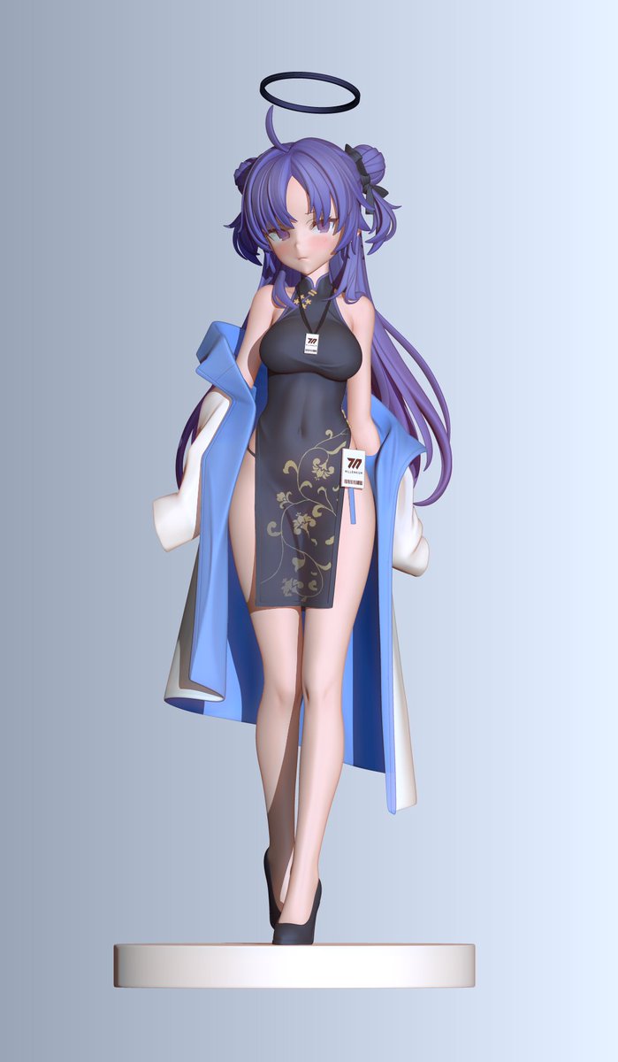 HUSHI233's tweet image. 感觉做得差不多了，等下进个渲染器看看🥰

#ブルアカ  
原画：@tomee07