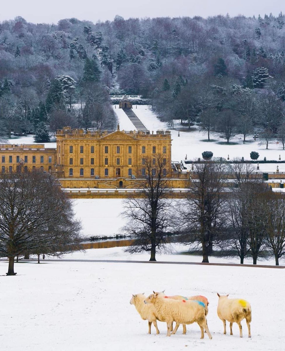 The perfect setting for a winter walk 👌👣 Whilst the house and garden are closed, the magnificent @ChatsworthHouse parkland offers 1,000 acres of beautiful open space to explore ❄️🌲 👉 Check out our #Bakewell to #Chatsworth: shorturl.at/nrxH9 📸 IG/peaksonysue