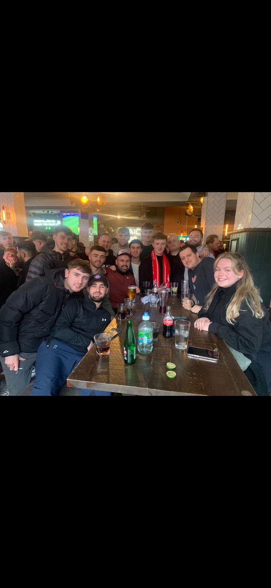 skeating1895's tweet photo. Arsenal away with the crew 💪💪🔴🔴🔴 What a win 😳😳 #Liverpool https://t.co/bQE5CEdpYy