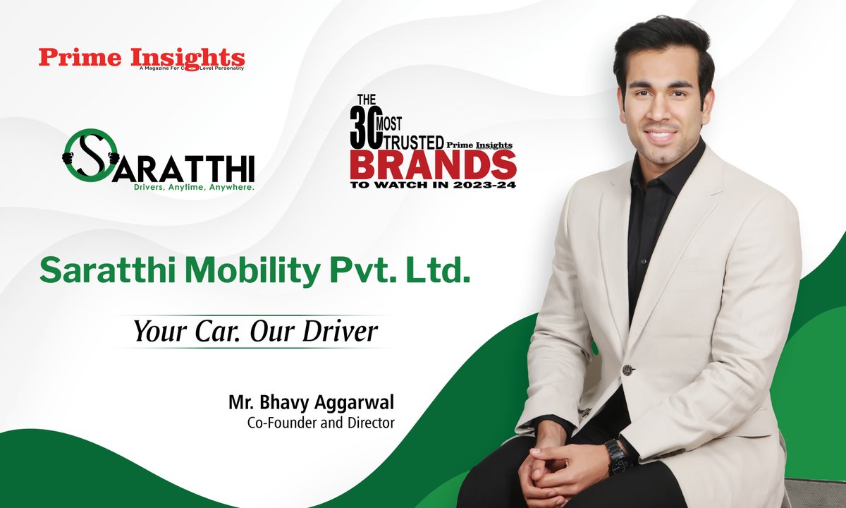 Prime_Insights1's tweet photo. Saratthi Mobility Pvt. Ltd.
The 30 Most Trusted Brands to Watch in 2023- 2024
https://t.co/cQq86XWrgT
#saratthi #mobility #car #driver #enterpreneurship #inspiring #entrepreneur #urbanmobility #mobilitymanagement #dynamic #success https://t.co/gUwKAEaeZz