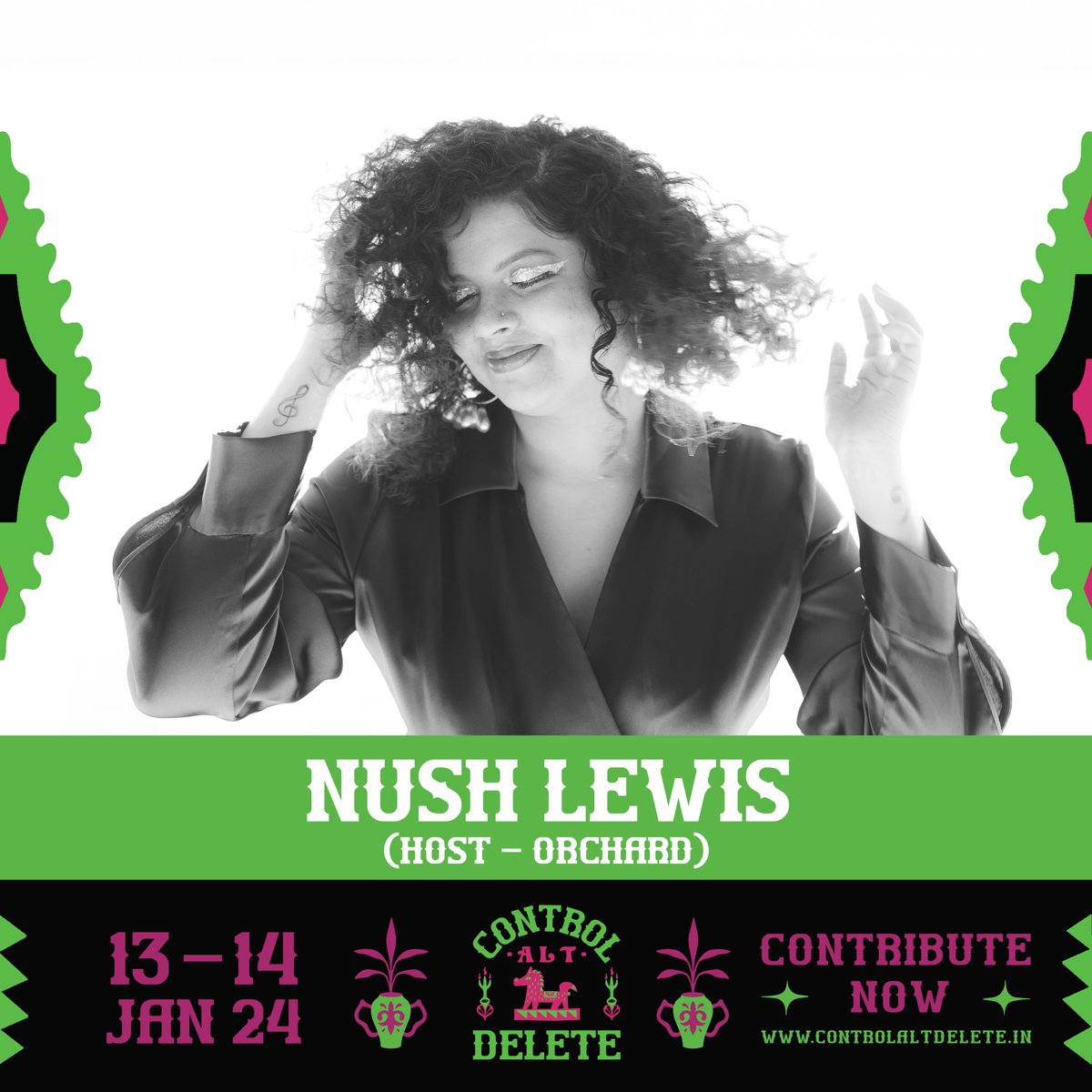 CtrlAltDel8's tweet image. 🌟 Join us in welcoming Nush Lewis as one of the hosts for #CAD13! The talented musician and founder of OffSet Education can be spotted hosting the Orchard Stage! Are you excited? 🚀✨

5 DAYS TO GO! Contribute on controlaltdelete.in

#ControlALTDeleteIN #desiindie #musicfest