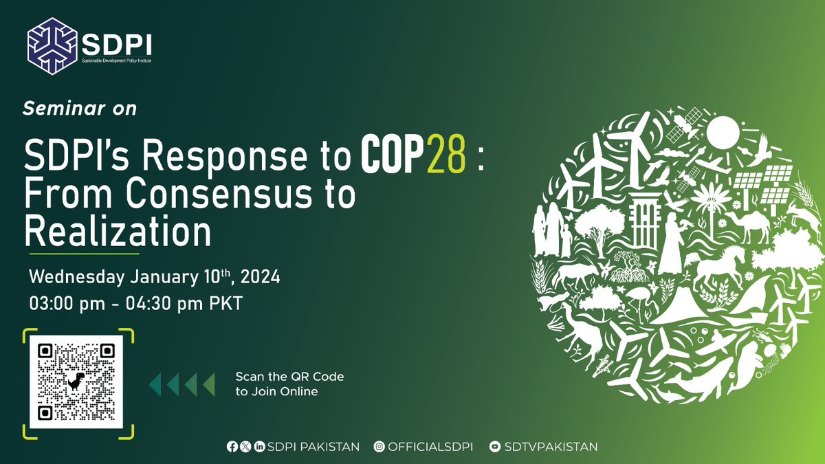 ZainabNaeem7's tweet photo. I will be speaking at the Post #COP28 dialogue, which has been rescheduled for 10th January by SDPI 
Join online by scanning the QR⬇️

#PostCOP28 #ClimateEmergency #ClimateAction https://t.co/ecloUwTJa4