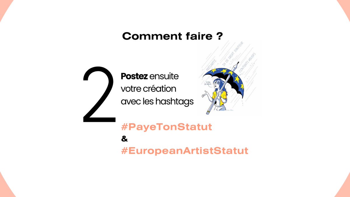 CharteAuteurs's tweet photo. 📢 Faisons du bruit !
Vous êtes créateur ou créatrice ?
Relayez et participez à notre campagne pour un statut artiste-auteurs européen !
#PayeTonStatut #EuropeanArtistStatut https://t.co/mBNUNLPsjJ