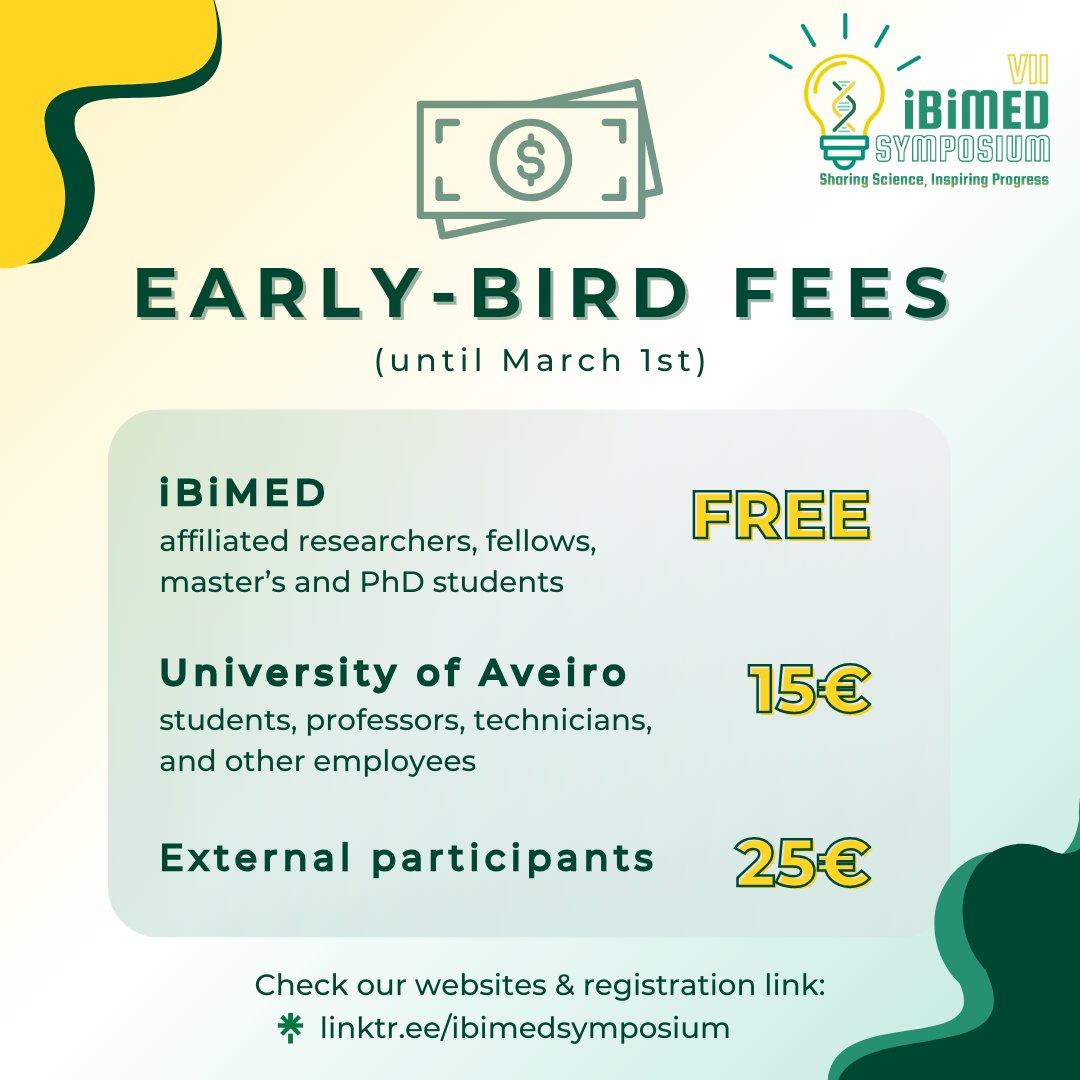 🔬 Attention science enthusiasts! The doors to our Biomedicine Wonderland are officially open for early-bird registration! 🌟Early-birds catch the worm, and in this case, the best deals! 🐛🎉 Register now, because FOMO is real, and so are the savings! 🤑🔒