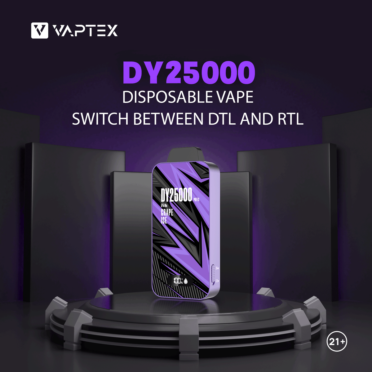VaptexW76950's tweet photo. The special design enables users to personalize their vaping experience by selecting between the single heating coil mode and dual heating coil mode.
Puffs: UP to 25000
E-liquid Capacity: 25ml
Battery Capacity: 800mAh
Mesh Coil: 1.2ohm/ 0.6ohm
#vaptex #DY25000 #disposablevape https://t.co/DY30F9iPh6