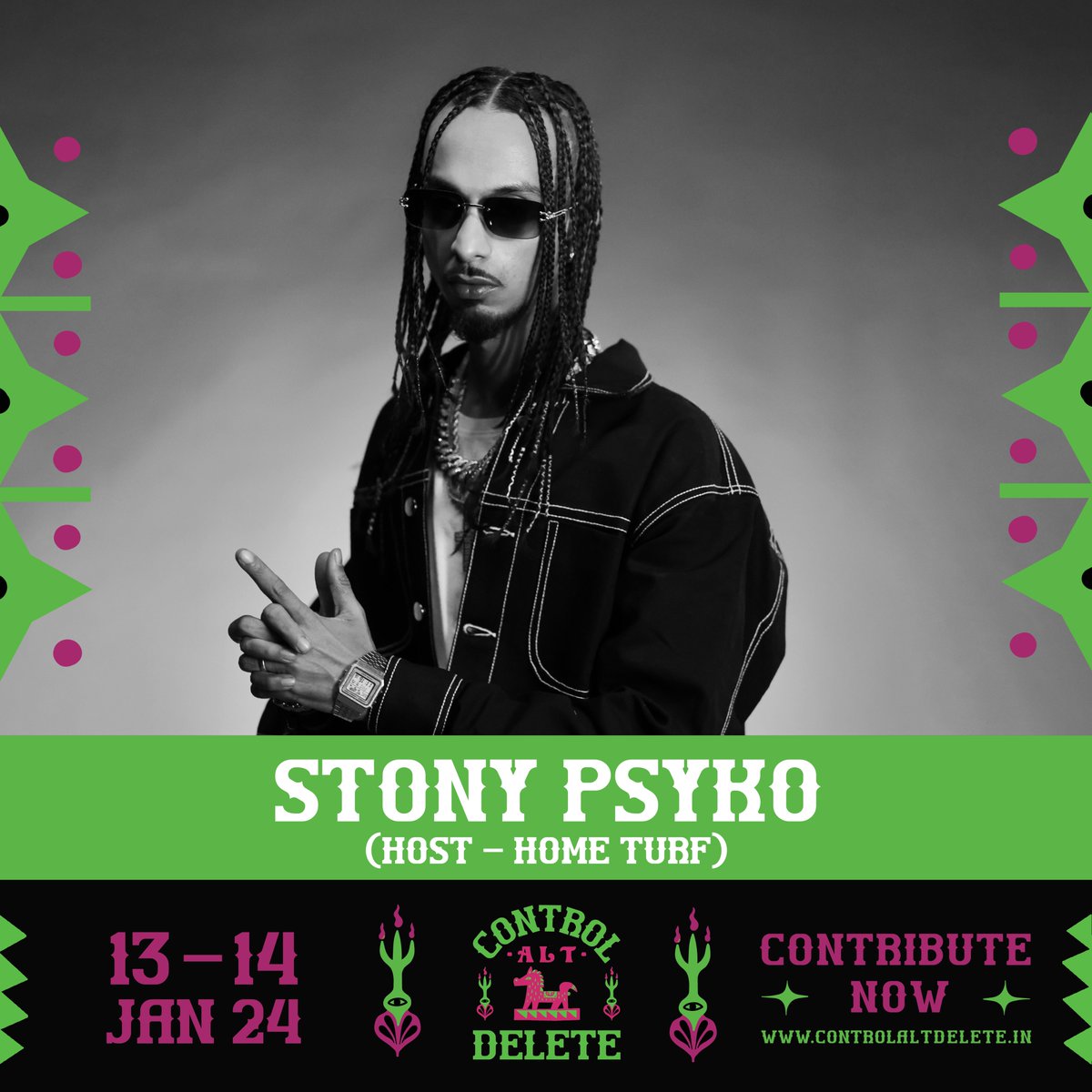CtrlAltDel8's tweet image. 🎶 Mi Tony Sebastian aka Psyko 🎶 This dynamic rapper and multilingual wordsmith from Dopeadelicz will be hosting the Home Turf stage at  #CAD13. Y'all cannot miss it!

PAY WHAT YOU WANT! Join us at controlaltdelete.in at @roaringfarm in Malad.

#ControlALTDeleteIN #desiindie
