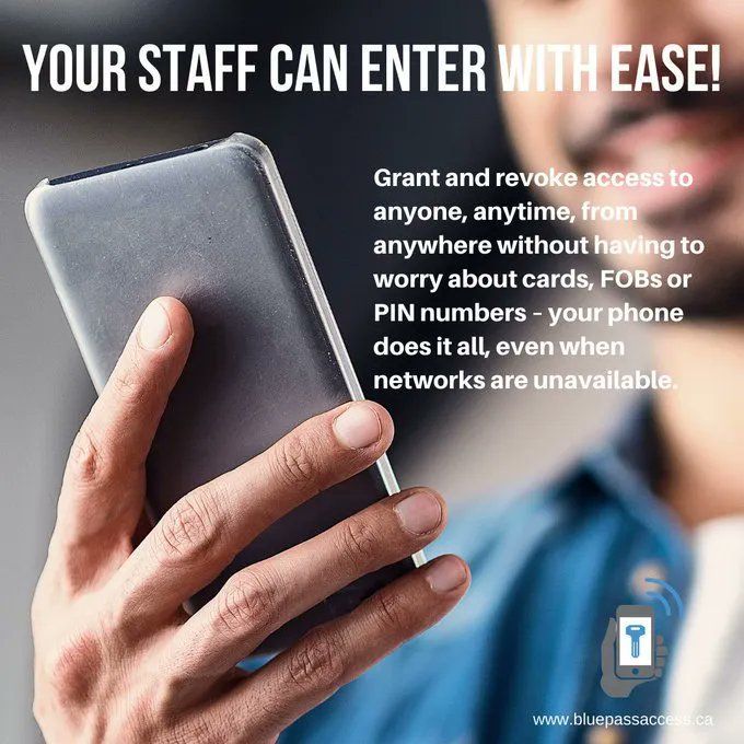 Smartphone Access Control is growing in demand &amp; offers many benefits over traditional access control or key card systems. #bluetooth #entry