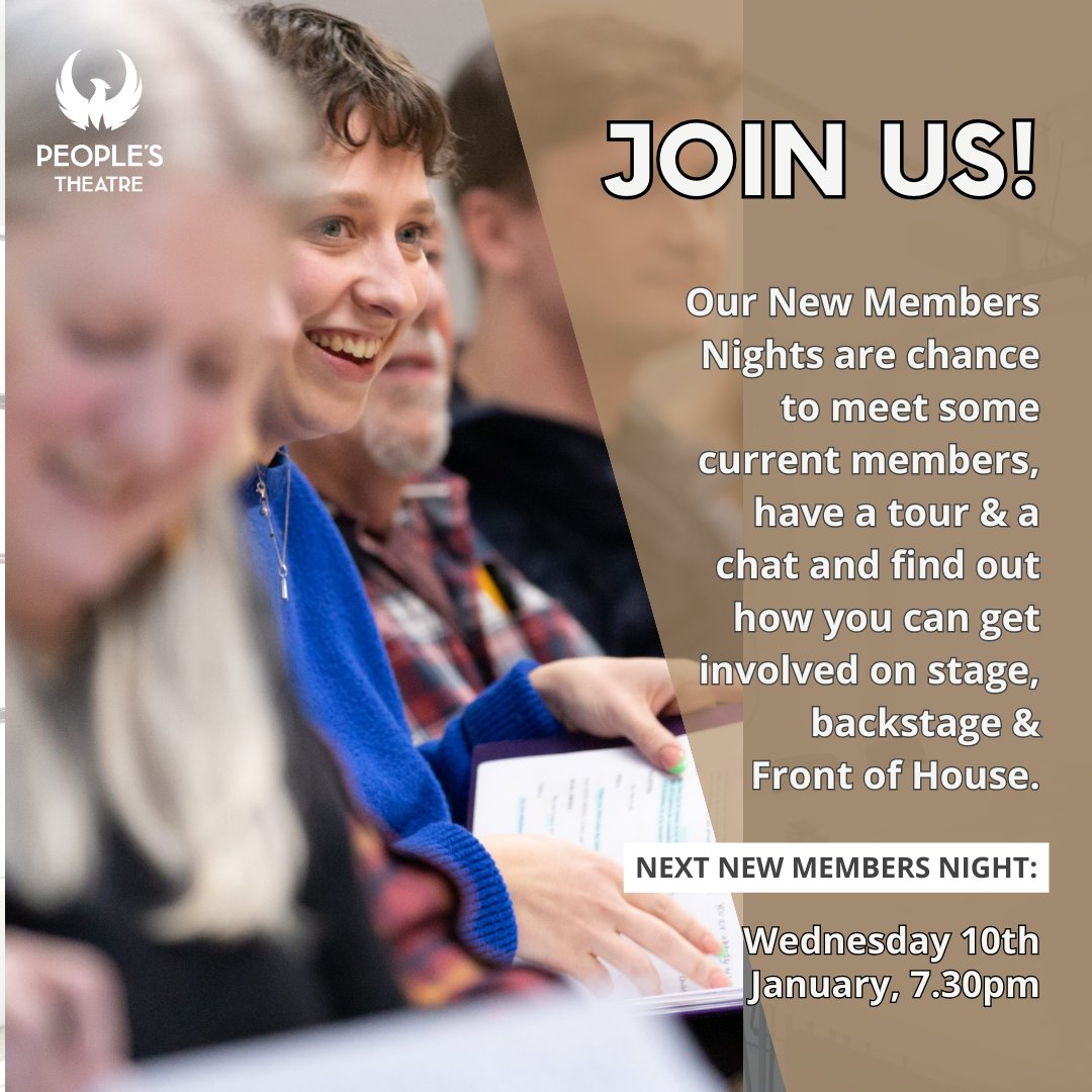 peoplestheatre's tweet photo. If one of your New Year resolutions was to get involved in theatre, then look no further!

It's our first #NewMembersNight of the year on Wednesday. 

It's free to come along, but we do ask you to sign up so we know how many people to expect 👇
https://t.co/OuLq2GMapU https://t.co/pNUMUainlP