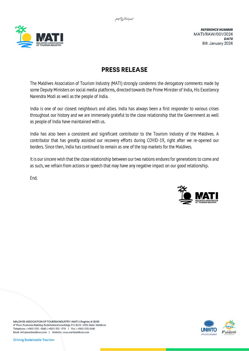 Maldives Association of Tourism Industry (@matimaldivesmv) on Twitter photo 