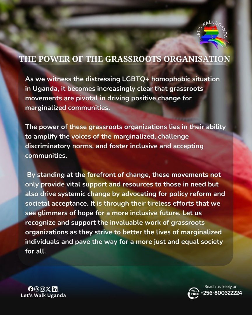 Grassroots organisations are frontline fighters in the struggle against oppression, discrimination and persecution of LGBTQ+ people. @queereNothilfe @yesWEAID