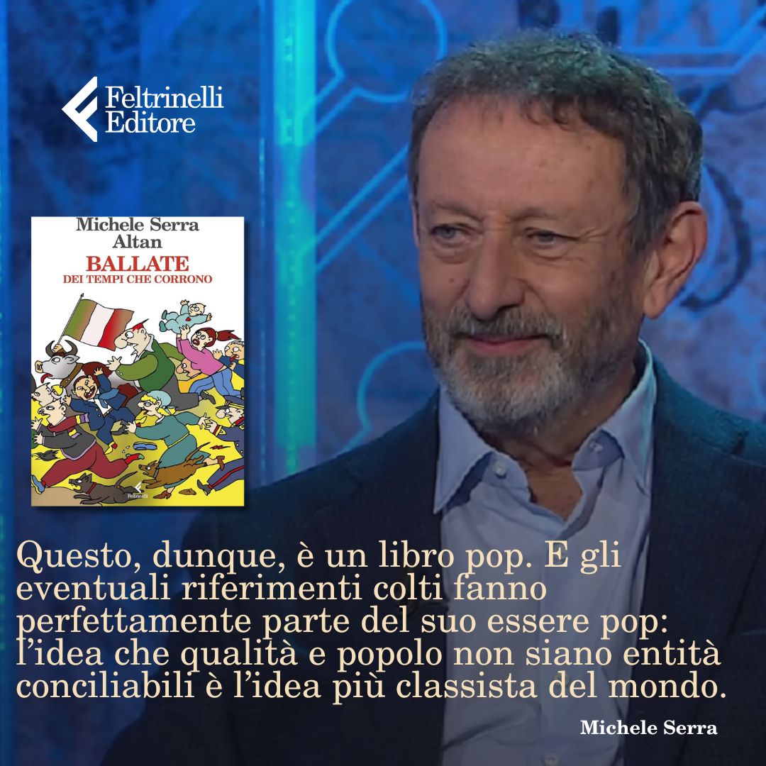feltrinellied's tweet photo. Ospite di @QuanteStorieRai #MicheleSerra parla del suo nuovo libro #Ballate @RaiTre #QuanteStorie @giorgiozanchini
"La satira è l'antidoto contro la retorica" https://t.co/FRaKZqANOH