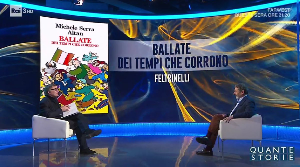 feltrinellied's tweet photo. "La metrica mi piace perché è giocosa. Di alcune rime sono orgoglioso come se avessi fatto una scoperta scientifica" #Ballate #MicheleSerra @QuanteStorieRai #QuanteStorie @RaiTre https://t.co/ret3pM5i8E