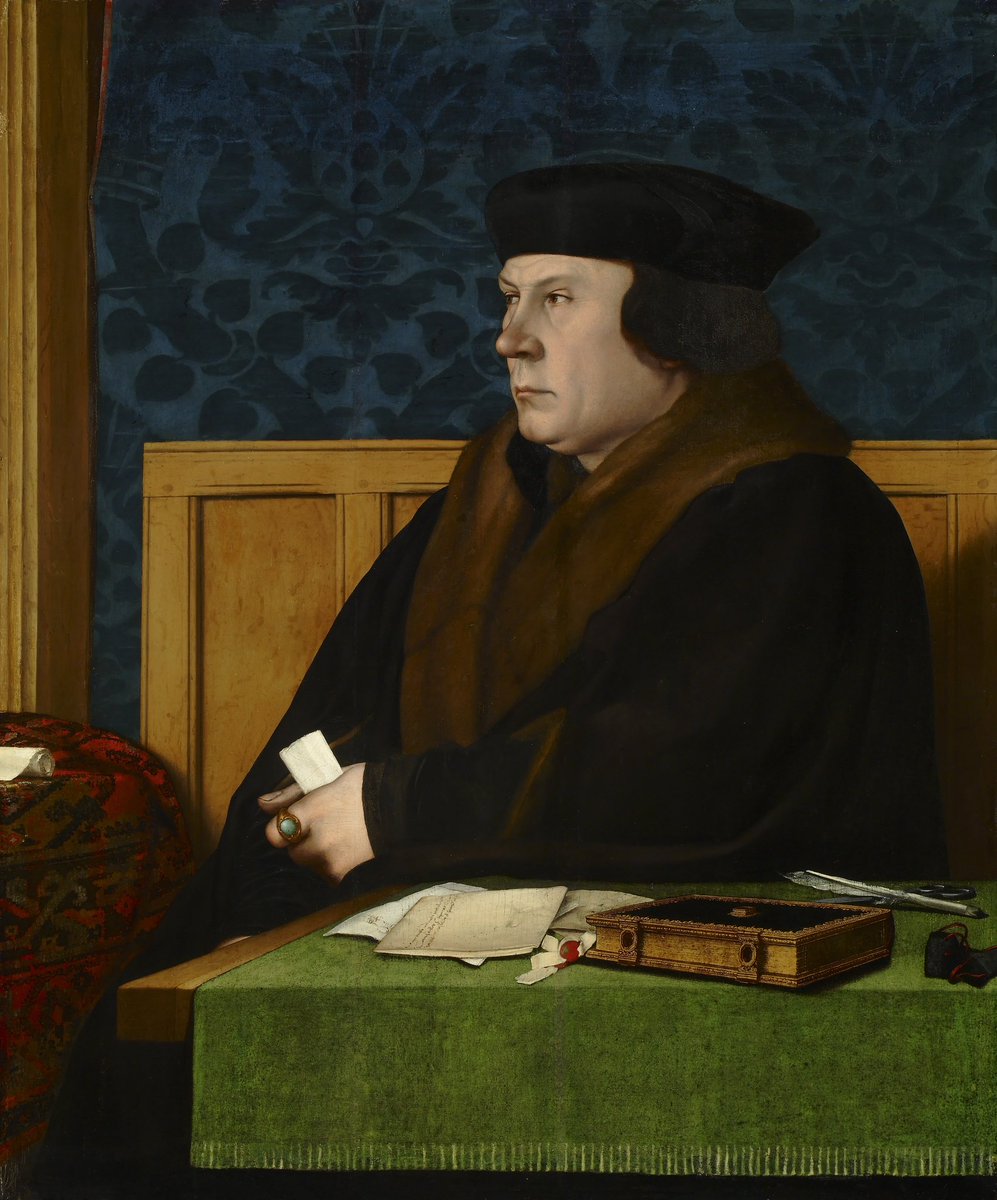 DrOwenEmmerson's tweet photo. Thrilled that #ThomasCromwell’s Book of Hours is now on display at @TrinCollLibCam’s #WrenLibrary. You can find out more about how @kateemccaffrey and I proved that this treasure was the same book captured in Hans Holbein’s portrait of Cromwell here: https://t.co/FiExpeILa4 https://t.co/69NNwqEiI1