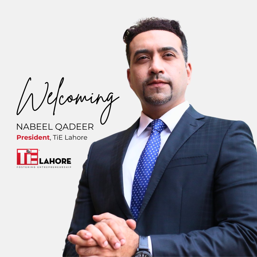 TiELahore's tweet photo. Thrilled to share that Nabeel Qadeer takes the helm as the newly appointed President of TiE Lahore! 

With an experience of 10+ years in Pakistan's entrepreneurship ecosystem, Nabeel Qadeer's journey is marked by creating opportunities for entrepreneurs of our country. 
@nabeelaq https://t.co/drgXTw0HRk