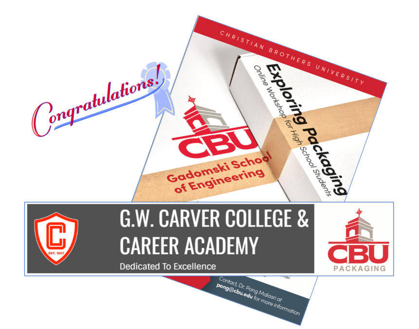 Pong_CBU's tweet photo. Congratulations! Job well done.
20 students from GW Carver College & Career Academy completed the Exploring Online Workshop in Dec 2023. An in-person tour of the new CBU packaging lab is being arranged for them.
#CBUPackaging #CBU #Packging #STEMOutreach #OnlineWorkshop #GWC https://t.co/U2qNZRwAIq