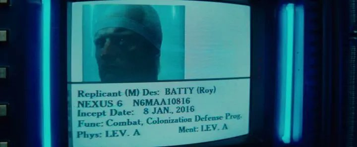 Jan 8th 2016 - The replicant Roy Batty was incepted.

📽️📅 Blade Runner (1982)