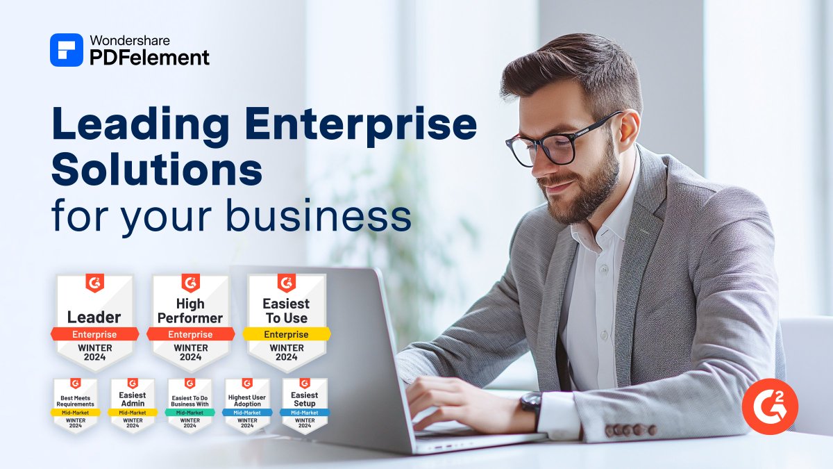 PDFelement's tweet image. 🔍 If you&apos;re looking for a PDF editor focused on simplifying the document editing process and boosting efficiency for your business, PDFelement is the leading enterprise solution you need. 🚀#PDFelement #wondershare #EnterpriseSolution #BusinessEfficiency #G2 #PDFEditor #G2Awards