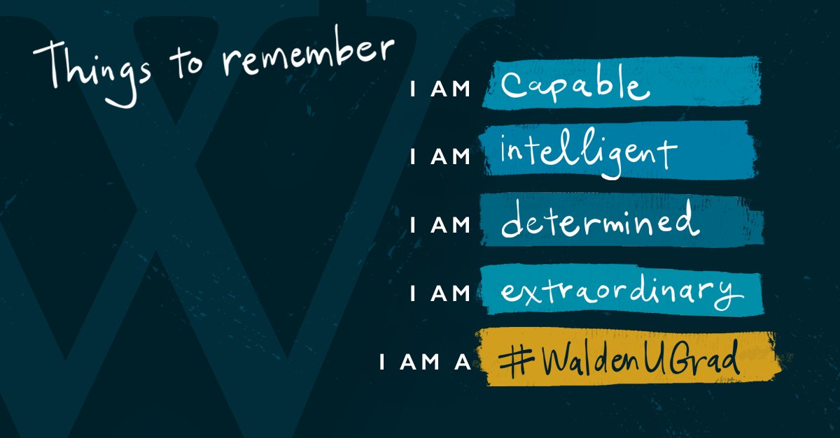 What words best describe YOU as a #WaldenUGrad?