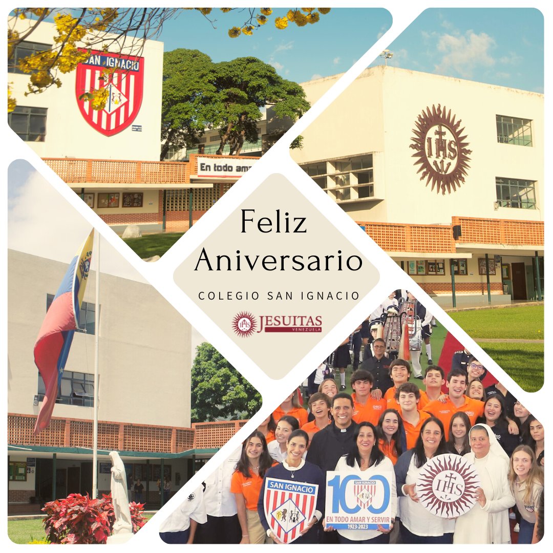 JesuitasVen's tweet photo. Hoy celebramos el aniversario del Colegio San Ignacio, y recordamos a todas las personas que han pasado por esta institución educativa, que han sido fundamentales en su historia.

Gracias por su compromiso y dedicación. ¡Feliz Aniversario!

#JesuitasVenezuela #CSI https://t.co/c994G5waql