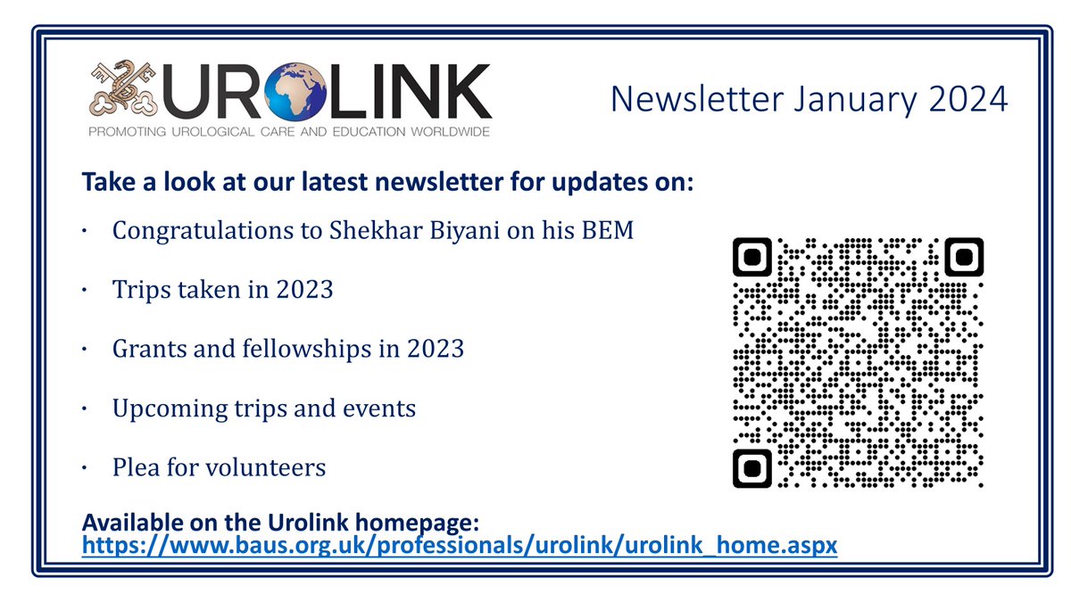 👀 UROLINK NEWSLETTER

Take a look at the latest newsletter from Urolink for an update on what happened in 2023 and plans for 2024.

baus.org.uk/_userfiles/pag…