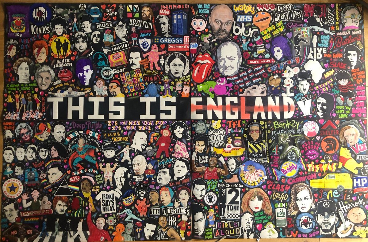 JanetHalmshaw's tweet photo. THIS IS ENGLAND available in signed limited edition print from next week. #England #sport #memorabilia #football #uk #unitedkingdom #London #art #nft #wallart #popart #greatbritain #gb #leeds #memories #popculture #music #television #feelgood #birmingham #shrffield #60s #70s #80s #90s #manchester #britpop #rockmusic
