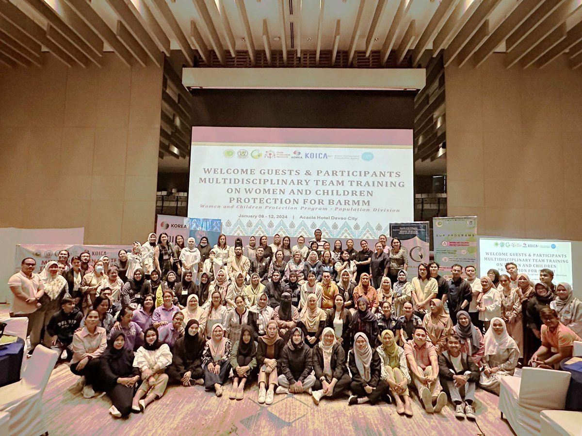 RohDatumanong's tweet photo. Starting the week on a positive note with a shoutout to the experts making a difference in the realm of children and women's protection.

With support from #KOICA, @unicefphils is teaming up w/ MoH BARMM &amp; Child Protection Network to  train MDTs on women and children protection https://t.co/QFErThKB1f