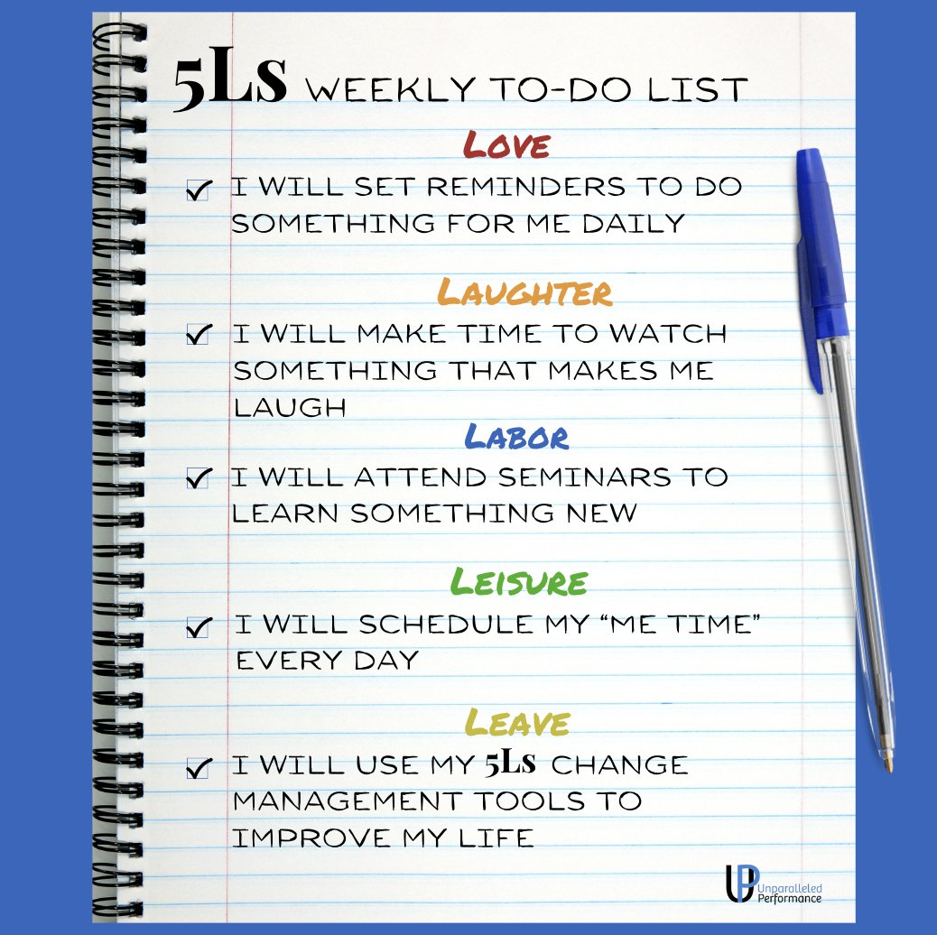 UnparalleledPe2's tweet photo. This week’s 5Ls To-Do List, to help you get through your week 

Click the link in our bio to learn more https://t.co/7gF9HLE55j
