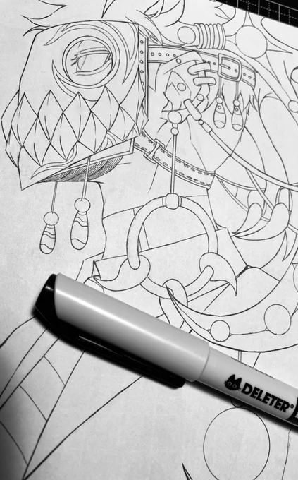 描いています🖊️