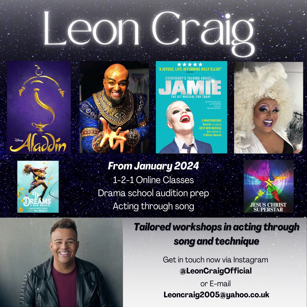 Happy New Year Everyone! 👍🏾

After doing some online workshops and being asked to do more this year… I’ll be taking bookings now for the beginning of February onwards! 

Friends wonderful people - Please share and re post also. Thank you 🙏🏾 
#workshops #musicals #happynewyear