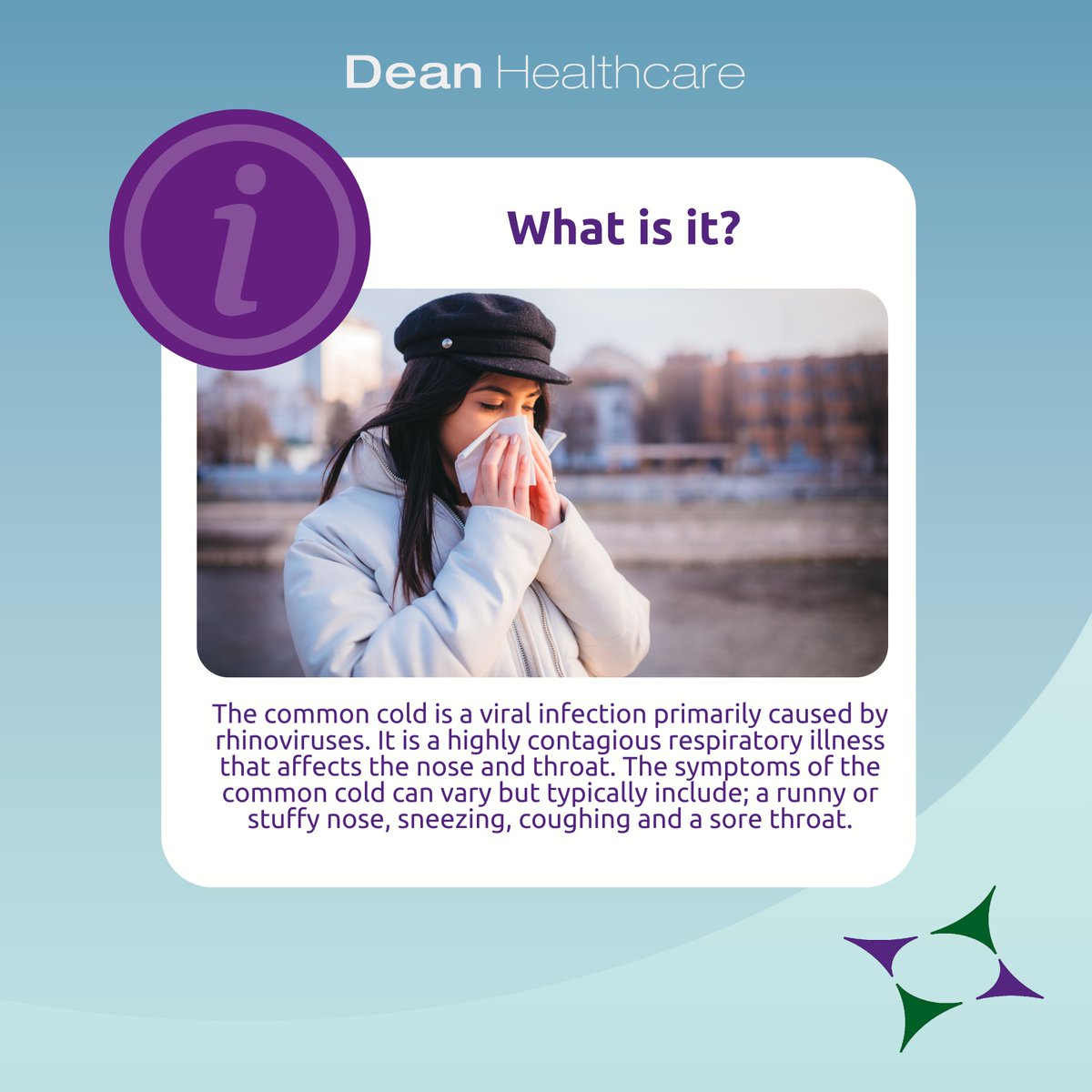 deanhealthcare's tweet photo. Understanding the common cold: Swipe to learn more about this pesky virus and ways to stave off the effects, post Christmas!

#cold #commoncold #thecold #nose #runnynose #sneezing #cough #coughing #info #information #healthcare #health #care #medical #didyouknow https://t.co/CTqDrpGelI