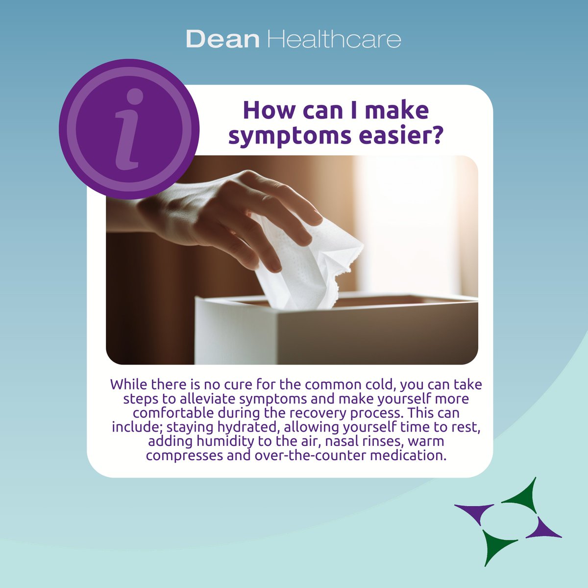 deanhealthcare's tweet photo. Understanding the common cold: Swipe to learn more about this pesky virus and ways to stave off the effects, post Christmas!

#cold #commoncold #thecold #nose #runnynose #sneezing #cough #coughing #info #information #healthcare #health #care #medical #didyouknow https://t.co/CTqDrpGelI