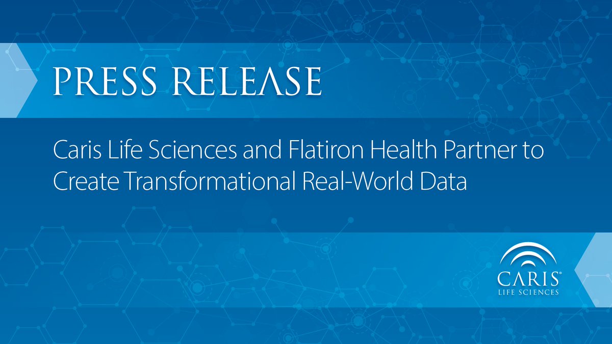 carisls's tweet photo. Caris Life Sciences and @flatironhealth form partnership to create a multimodal data offering to support and accelerate biopharmaceutical drug development and patient care.

Learn more:
https://t.co/4Es05MDh2m https://t.co/1GvXHMGjBD